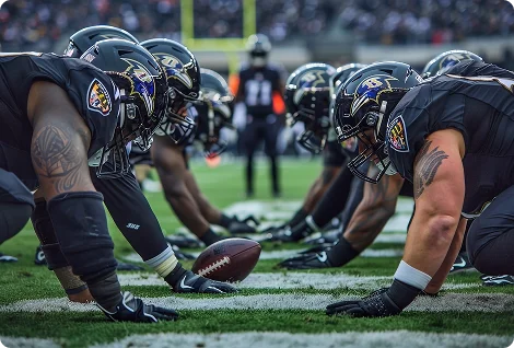 Football team huddle